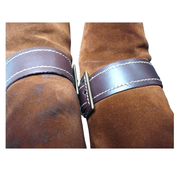 Ecco Womens Arizona Brown Suede Leather Square Toe Boots Low Heel EU 40 US 9/9.5 - Picture 9 of 16